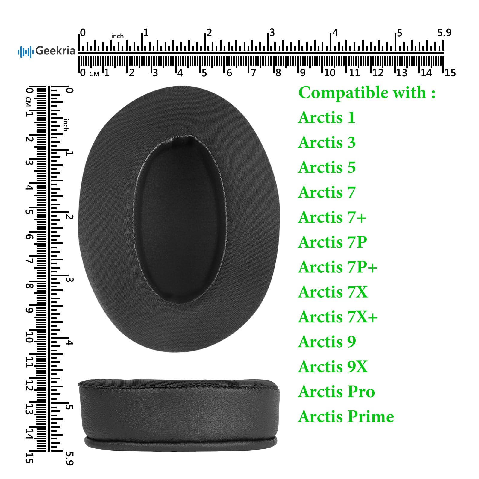 Geekria Ersatz-Ohrpolster Aus Mesh Für SteelSeries Arctis Headsets – Memory-Schaum, Atmungsaktiv