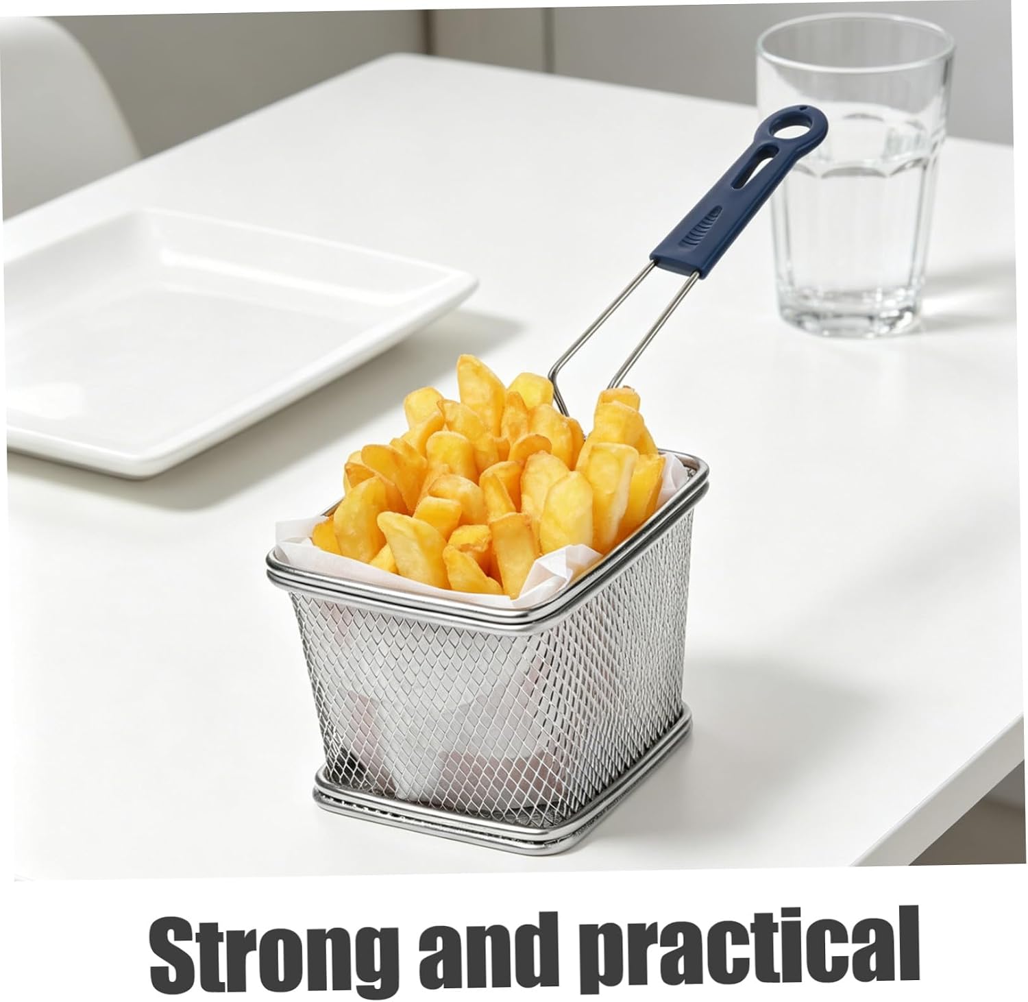 Detachable Fryer Basket Colored Grip Heat Resistant Handle Replacement