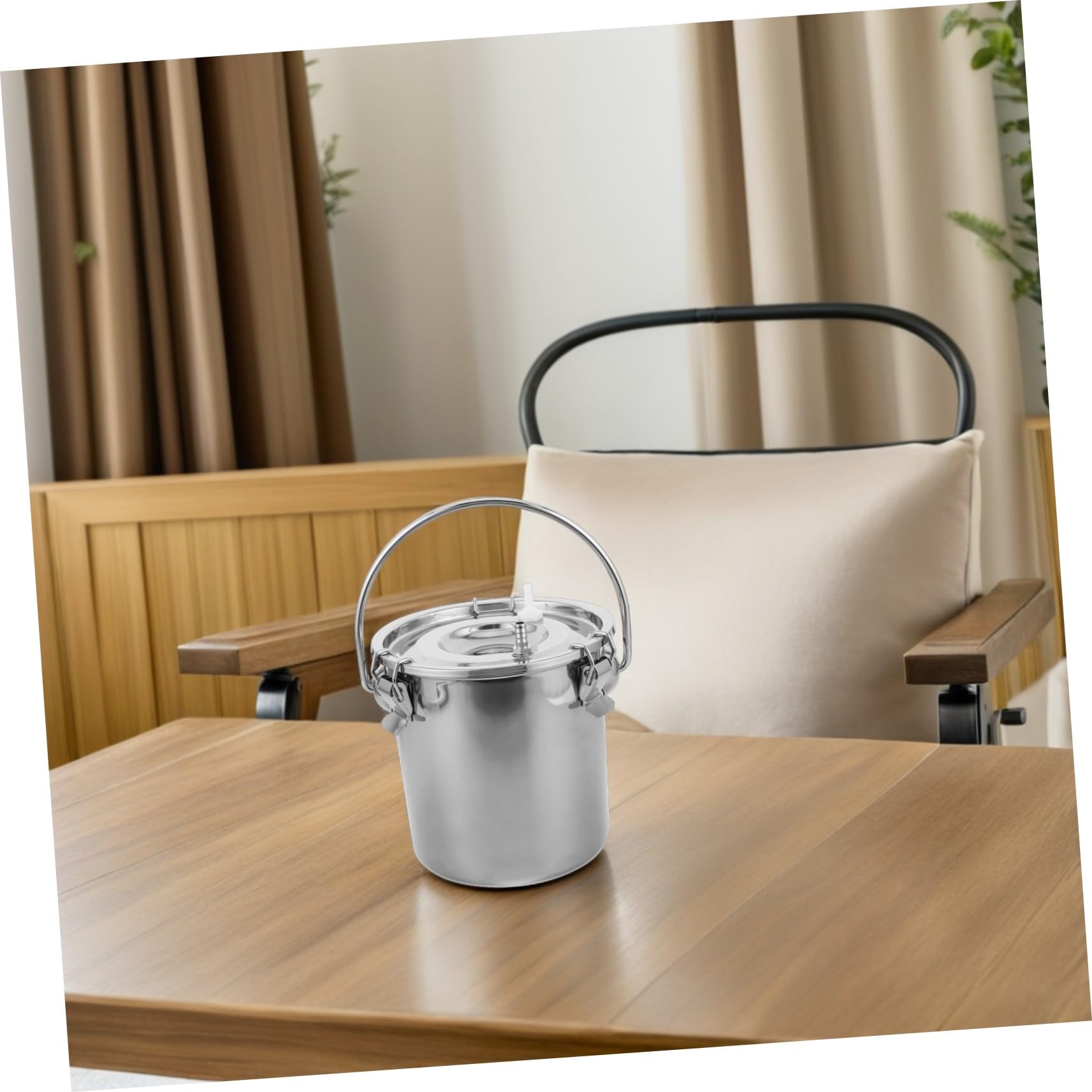 Toyvian Mungitrice Per Capre Da Secchio in Acciaio Inossidabile Per Mungitura Portatile Accessori Per Allevamento Di Bestiame e Agricoltura