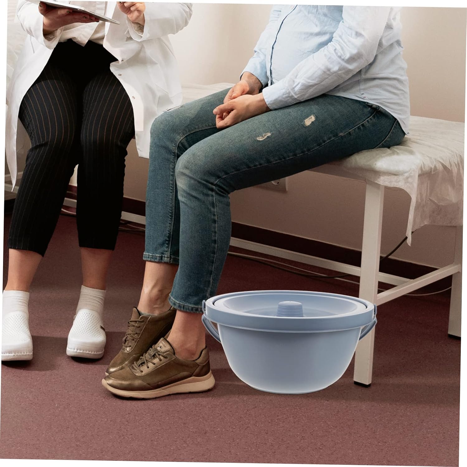Portable Wheelchair Commode with Lid Lightweight Bedside Toilet for Seniors Comfortable Potty Chair for Elderly and Patients Easy to Clean Compact Design for Home Hospital