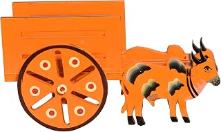 HAST SHILP Handmade Bullock Cart Orange (BCDE039) Price In India