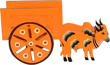 HAST SHILP Handmade Bullock Cart Orange (BCDE039)