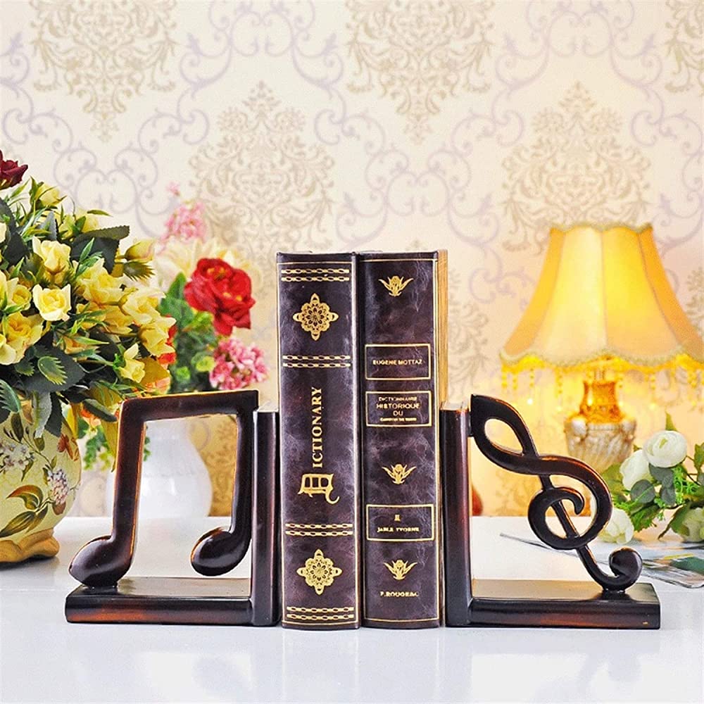 Sujetalibros, reservas de resina musical, fundas decorativas para coleccionar revistas, álbumes pesados, 1 par de dormitorios
