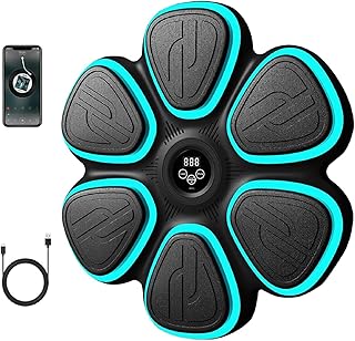 Music Boxing Machine for Kids & Adults, Smart Bluetooth Sounding Punch Machine 9 Modes & 9 Speeds, Wall Mounted Boxing Trainer for Home,Office and Gym