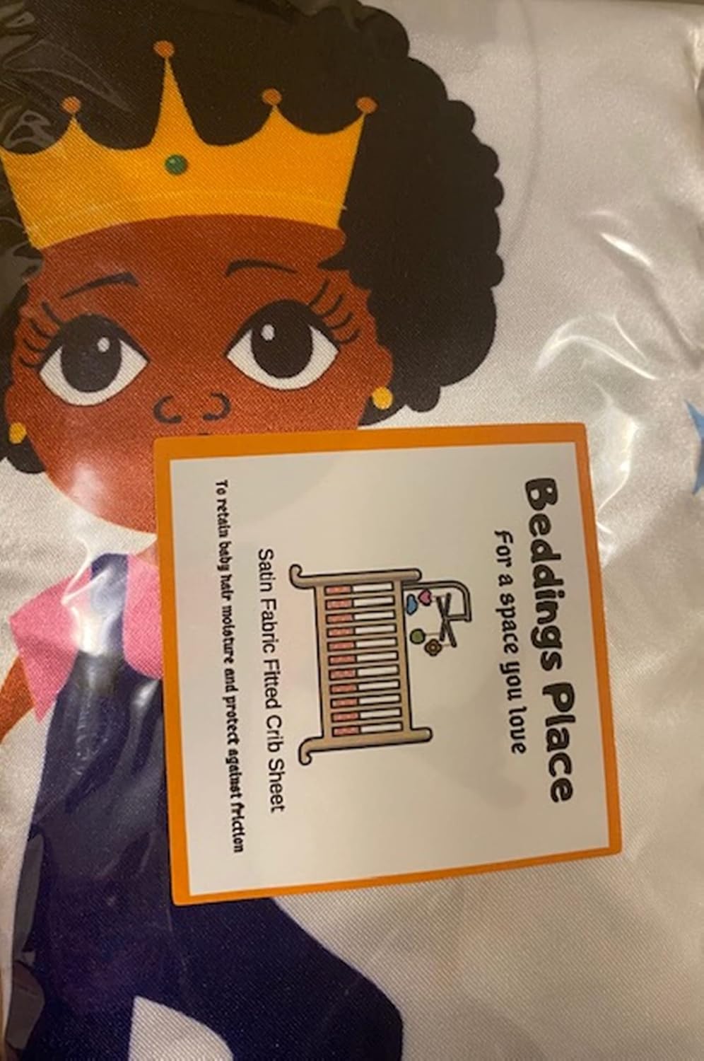 Satin Crib Fitted Sheet for Baby Toddler Bed daybed to retain Hair Moisture Size Standard Crib Sheet Skater Princess