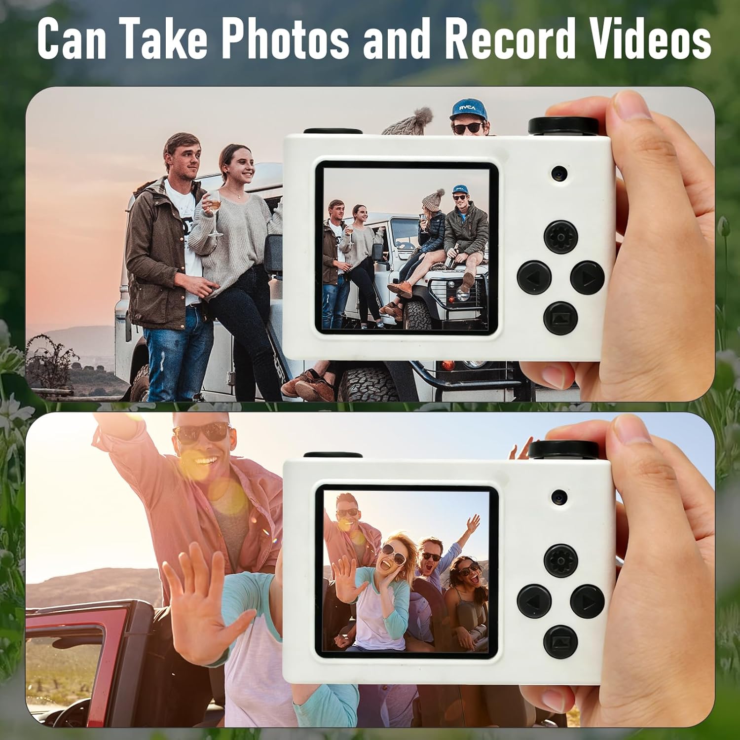 Mini Camera 2K HD Video Recorder, Mini Keychain Digital Camcorder with 64GB Card, 1.57" HD Display, Ultra-Portable Tiny Camera for Travel/Vlog/Night Shots/Selfie (White)