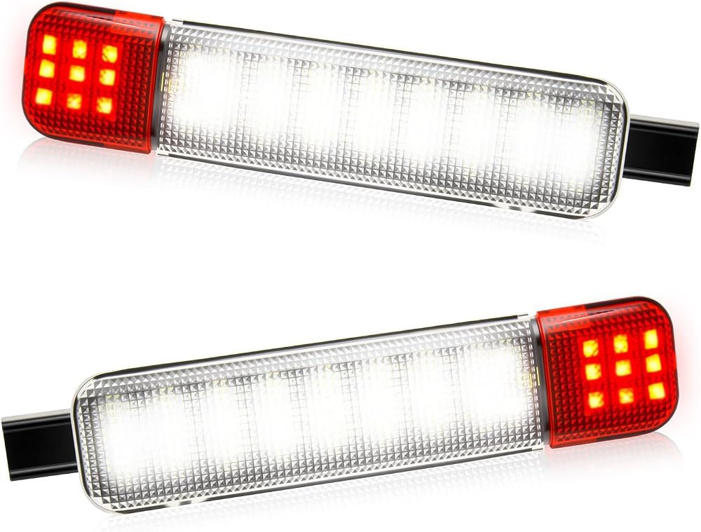 Antline LED 내부 도어 패널 조명 무료 경고 램프 어셈블리 1999-2006 쉐보레 실버라도/GMC 시에라 1500, 2002-2006 아발란치 및 1995-2006 타호 픽업과 호환 (2개) — 사진 1