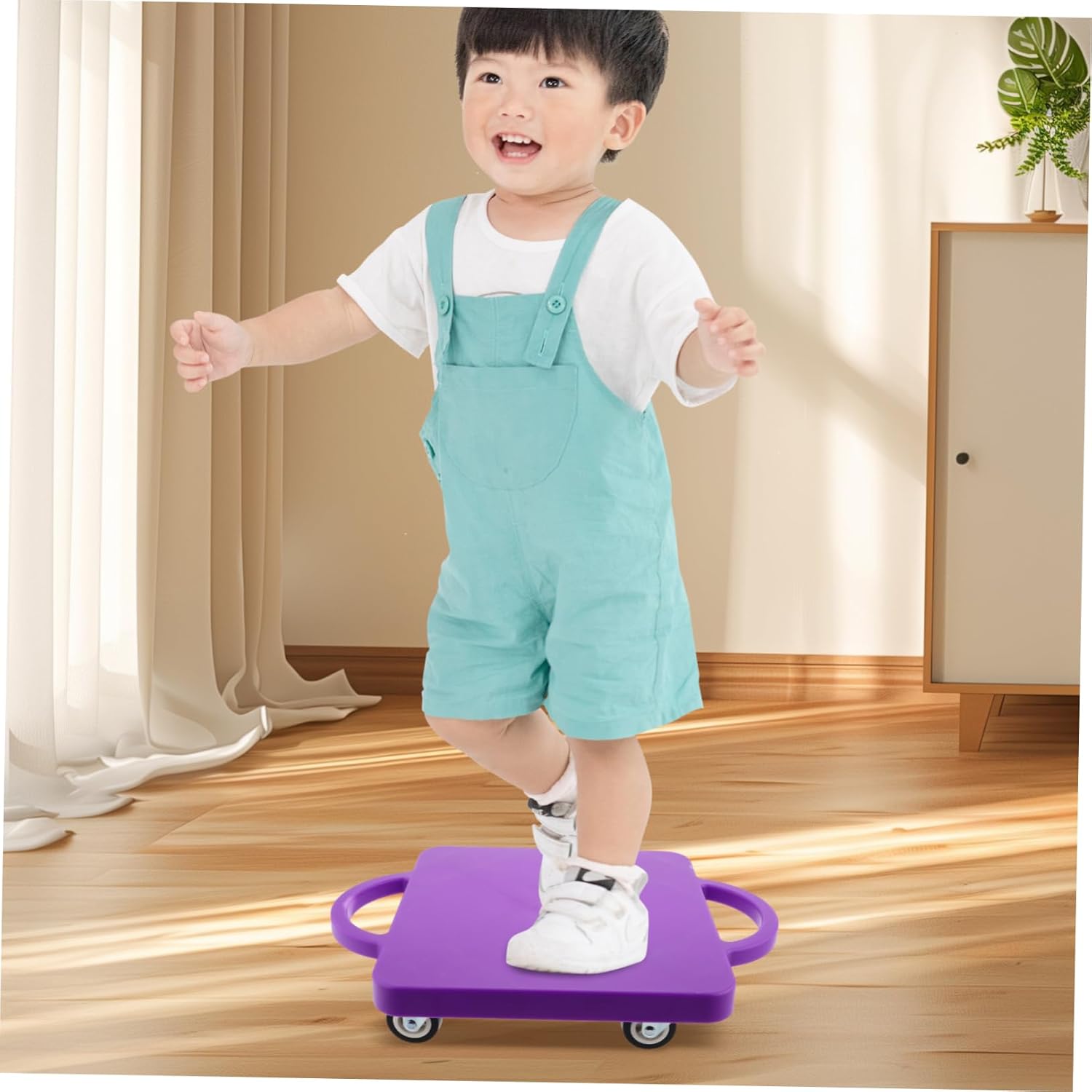 Totority Plastic Boys and Girls Scooter Board Interactive Steering Wheel Boy Girl Driving Toy for Sensory Integration