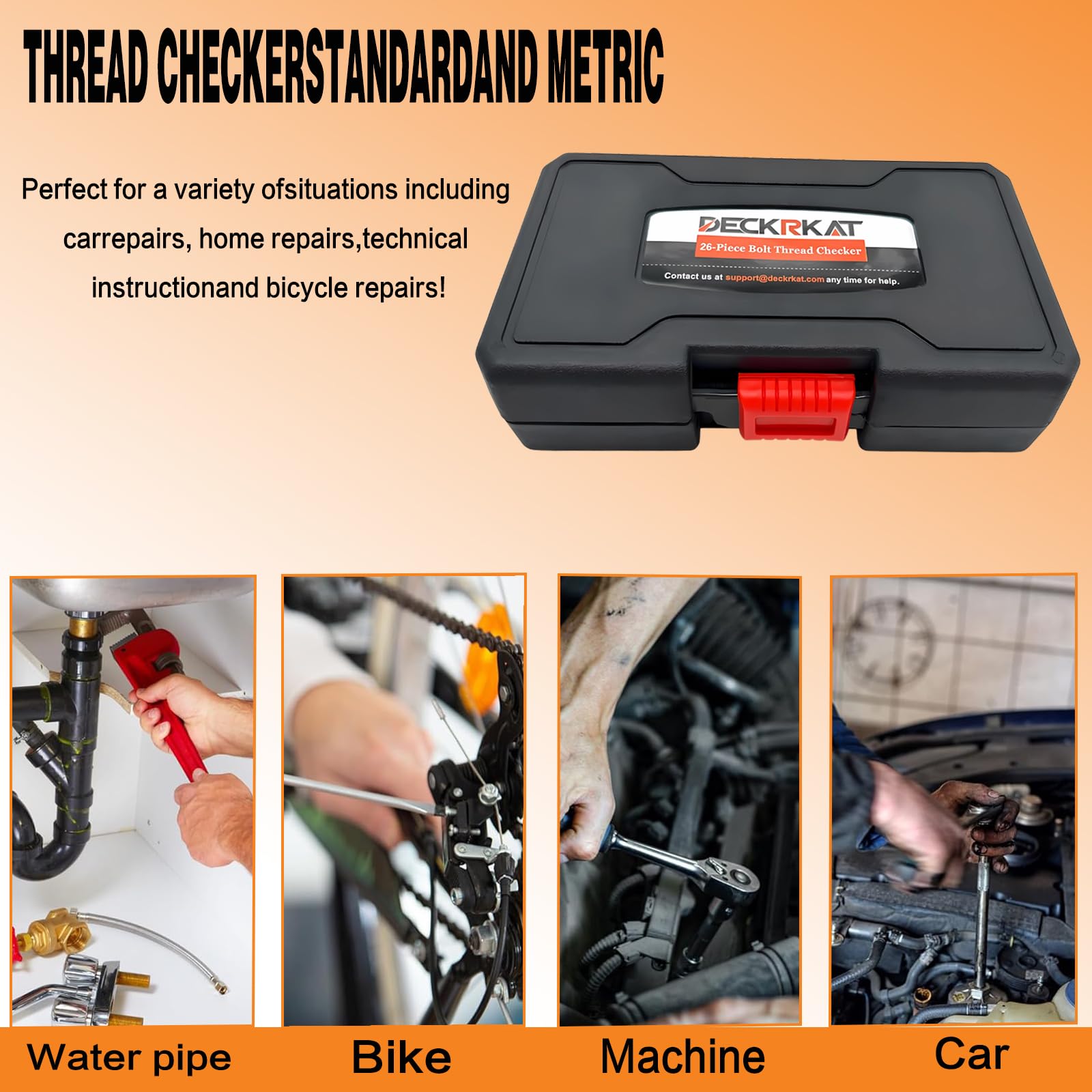 Snapklik.com : Nut And Bolt Thread Checker Set, 26-pc Female & Male ...