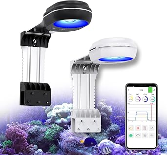PopBloom RL60 WiFi Reef Light 60W, Full Spectrum Marine Reef LED Aquarium Light Saltwater Aquarium SPS/LPS Coral Fish Tank Lamp 60W WiFi - Black [Energy Class F]