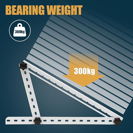 Güneş Paneli Montajı, 16 inç Katlanabilir Eğim Ayaklı Ayarlanabilir Güneş Paneli Eğim Montaj Braketleri Seti, Çatı, Tekne, 180 200 300 400 Watt Çatı için Güneş Paneli