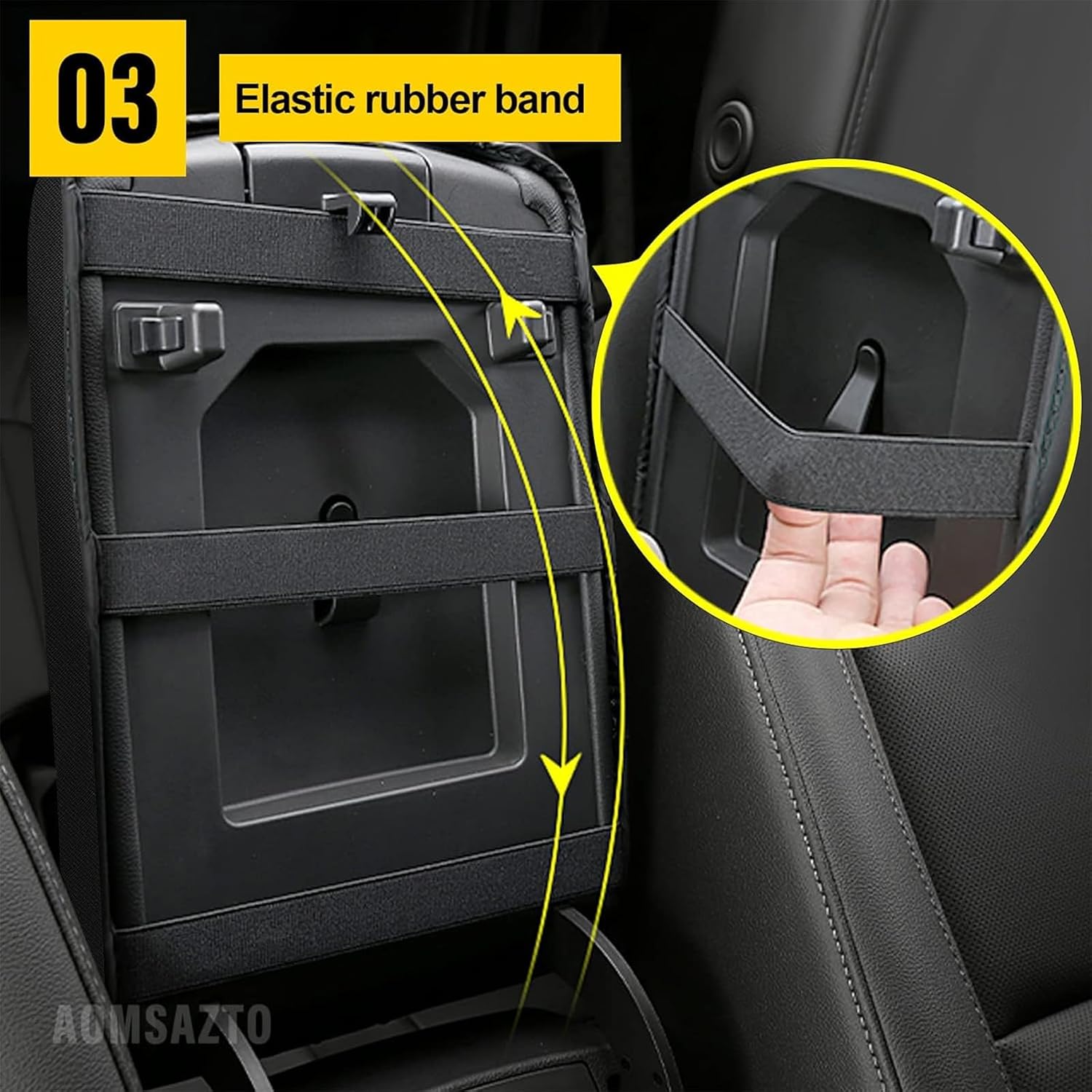 AOMSAZTO Console Covers for 2016-2021 Hyundai Tucson Armrest Covers for Hyundai Tucson Fabric Cloth