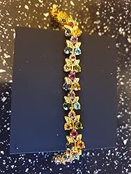Rizilia Round Zircone Blanche 18K Or Blanc plaqué Bracelet de Tennis