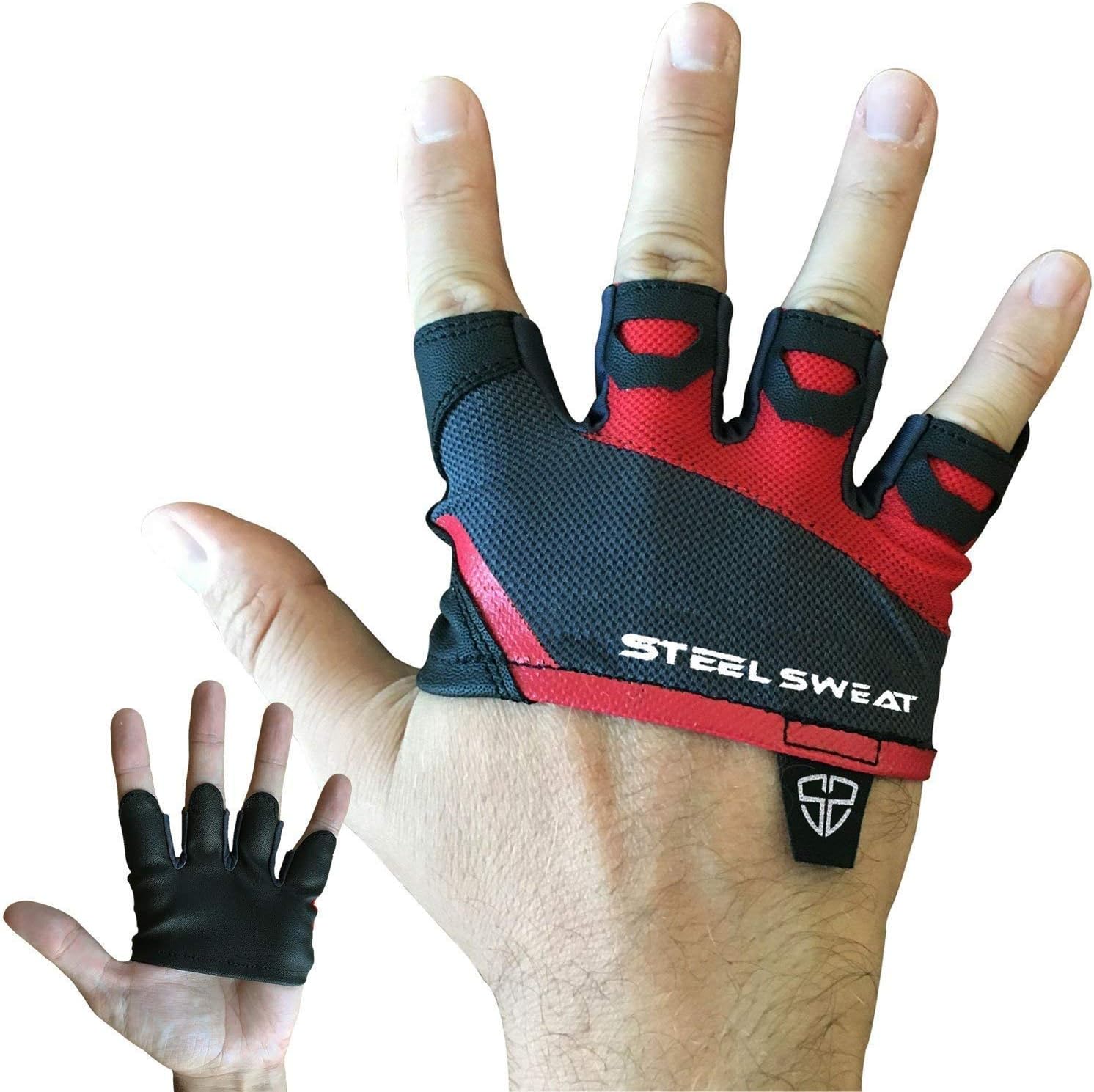 Steel Sweat Gym Gloves - Cross-fit WOD Workout - Weight Lifting Gloves to Protect Your Palms for Men & Women - Skins