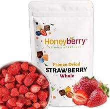 Freeze Dried Whole Strawberries 100g - Freeze-Dried Fruits - Dried Strawberries - Dried Fruit Ideal for Baking, Cake Decoration, Snacks, Cereals and Desserts
