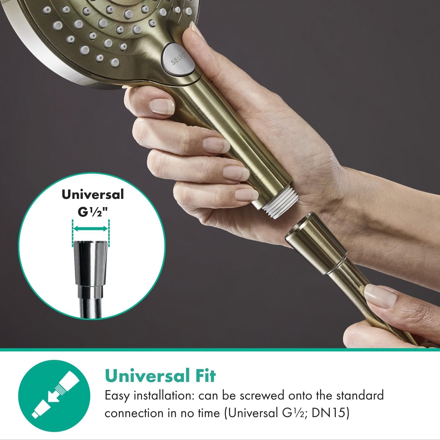 hansgrohe 28272990 Isiflex Shower Hose 1.25 m Polished Gold Look