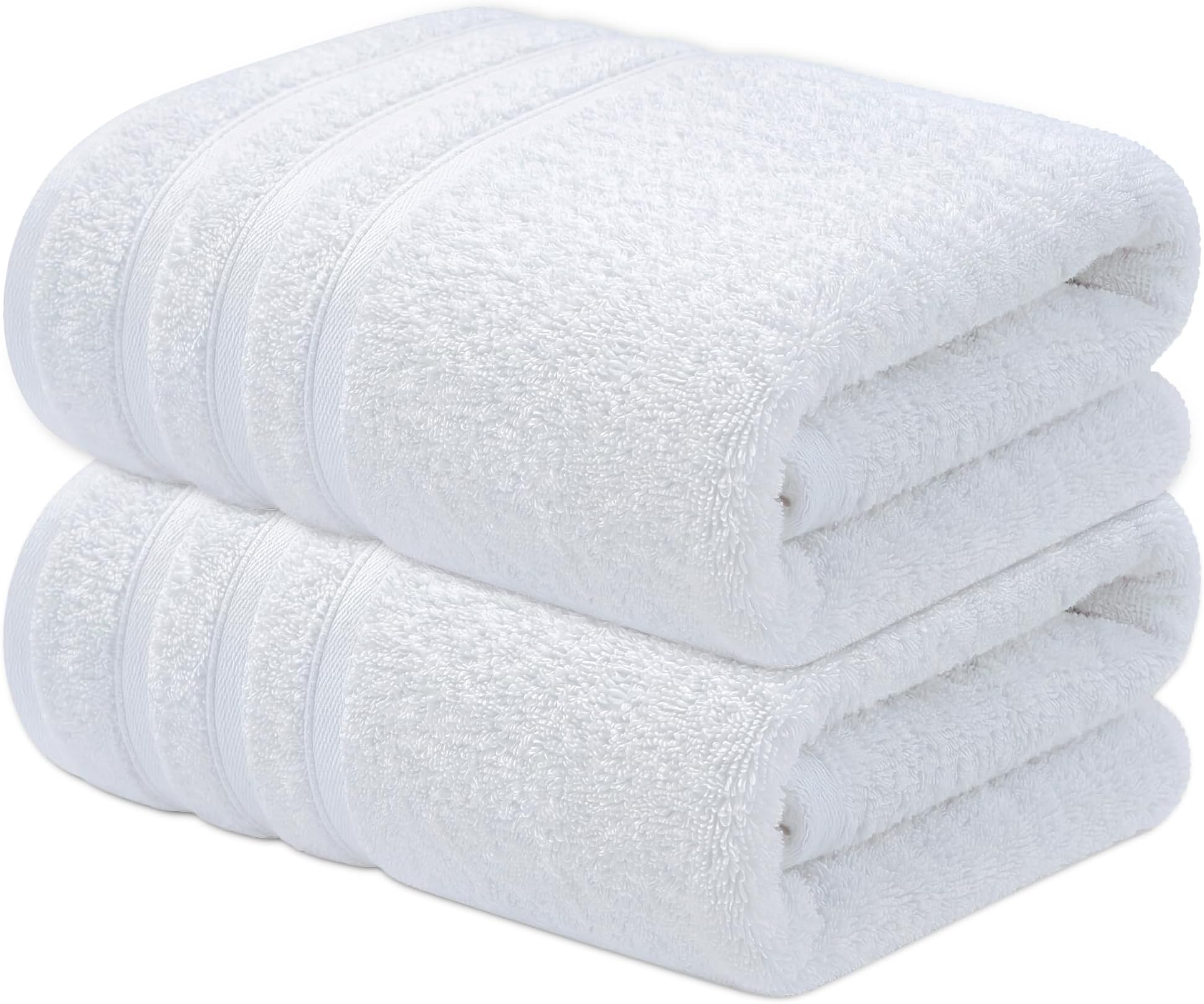 Infinitee Xclusives 100% Ring-Spun Cotton Bath Towels for Bathroom - Pack 2 | Luxury Super Soft, Absorbent & Quick-Drying |27x54 inches| Large Bathroom Towels Set |600 GSM| Gym, Shower, Spa & Hotel Use