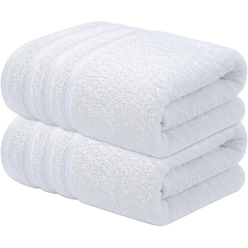 Infinitee Xclusives 100% Ring-Spun Cotton Bath Towels for Bathroom - Pack 2