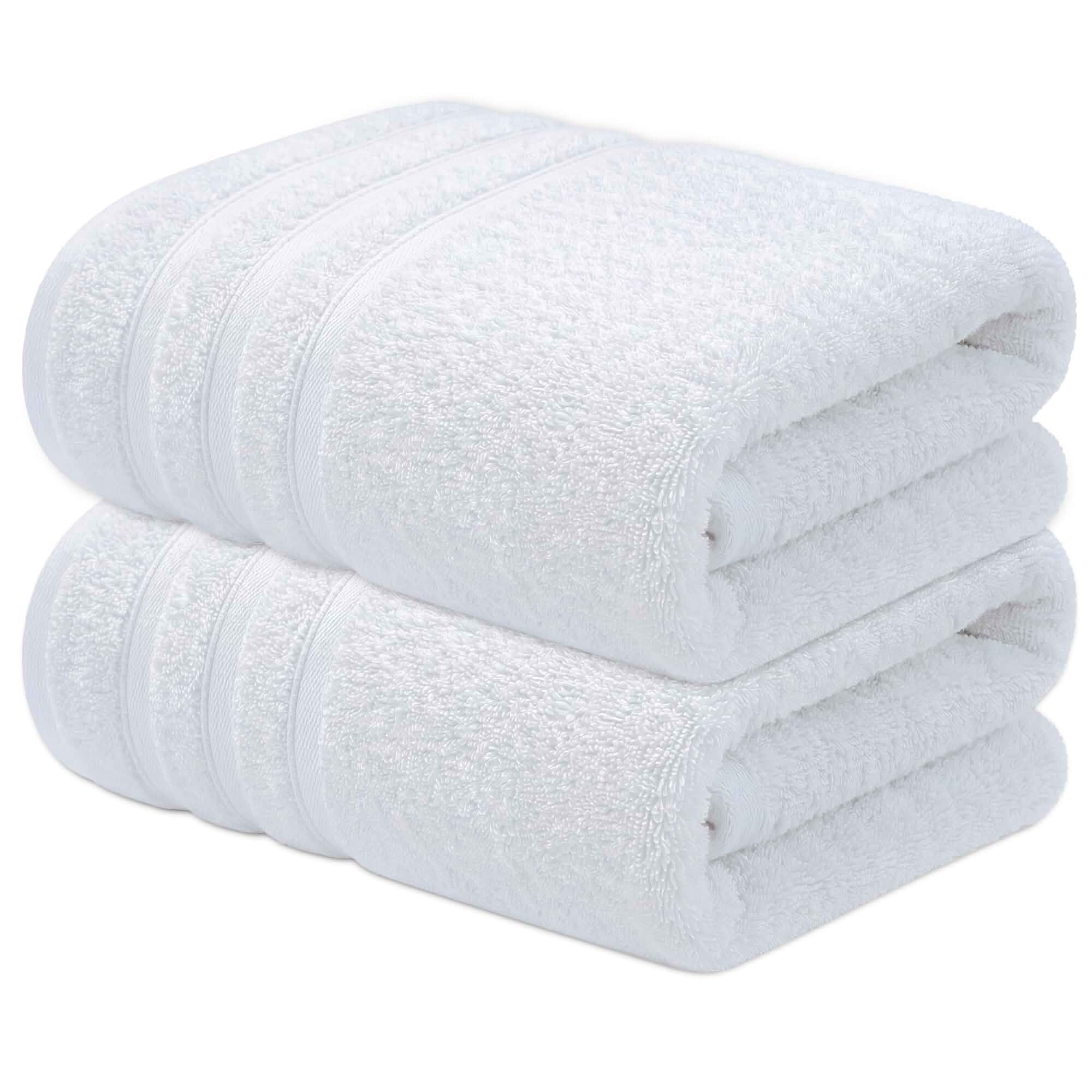 Infinitee Xclusives 100% Ring-Spun Cotton Bath Towels for Bathroom - Pack 2 Luxury Super Soft, Absorbent & Quick-Drying |27x54 inches| Large Bathroom Towels Set |600 GSM| Gym, Shower, Spa & Hotel Use