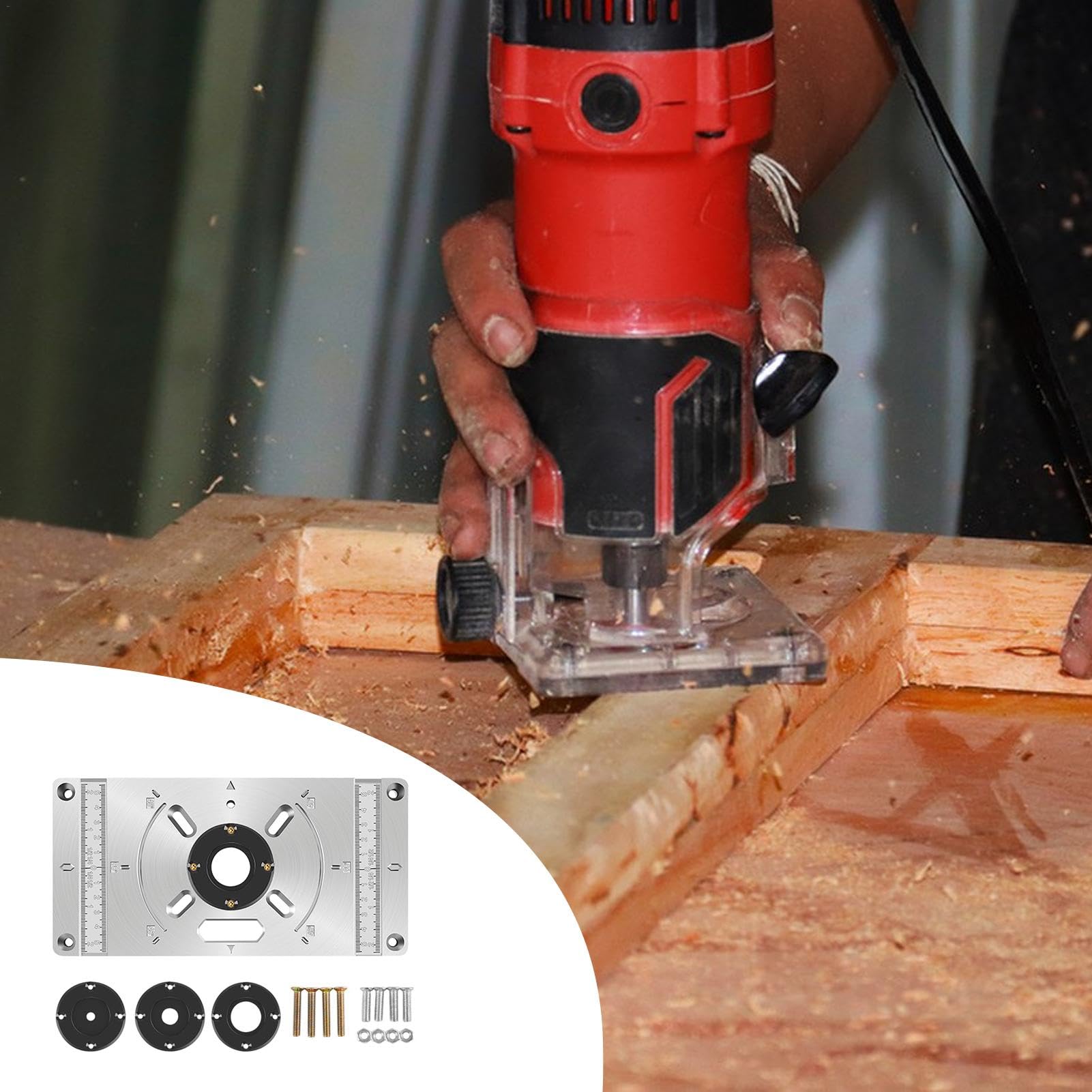 P?yta no?na do frezarki górnowrzecionowej, wk?adka sto?owa | deska do trymowania z odlewu aluminiowego – grawerowany, wytrzyma?y blat sto?u do frezarki do drewna wysokiej wydajno?ci do