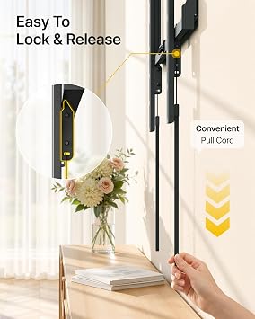 monTEK Fixed Low Profile TV Wall Mount for 37-86 TVs, Max 165lbs | Heavy Duty Flush TV Bracket for Flat Curved Screen, Fits 16/18/24 Studs, VESA 600x400