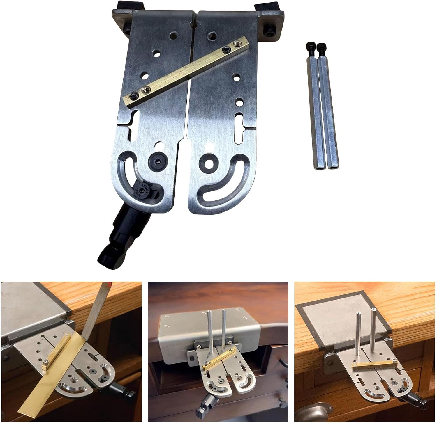 Colaxi Bench Pin Saw Vise Jewelry Making Table Clamp Portable Stainless Steel Clip Workbench Clamp for Repair Hobbyist Craft Sawing