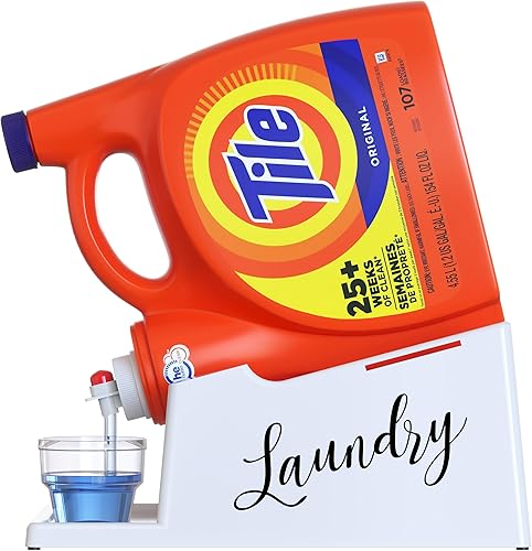 Miniatura 6 de Skywin Soporte organizador de detergente para ropa y bandeja de goteo para organización de la lavandería, soporte de jabón para detergente líquido