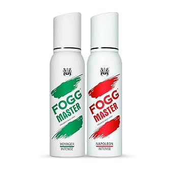 Fogg Master Napoleon & Voyager Intense No Gas Deodorant for Men, Long-lasting Perfume Body Spray, 2 x 120ml (Pack Of 2)