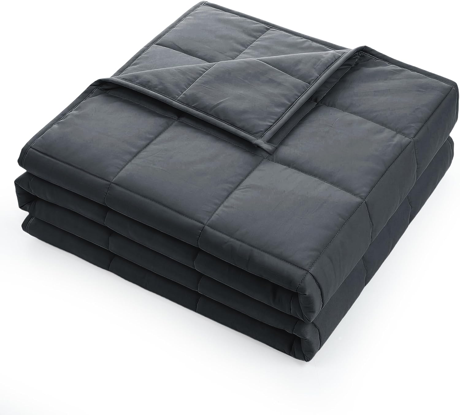 Weighted Blanket 17 lbs for Adults, Breathable Heavy Blanket with Premium Glass Beads, Soft Polyester All Season Throw for Bed Sofa, Queen 60 x 80 Inches, Dark Grey