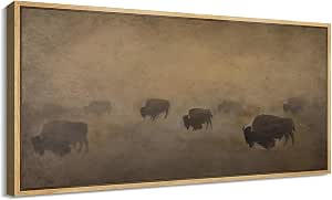 Amazon.com: SIGNFORD Extra Large Framed Canvas Print Wall Art Bison ...