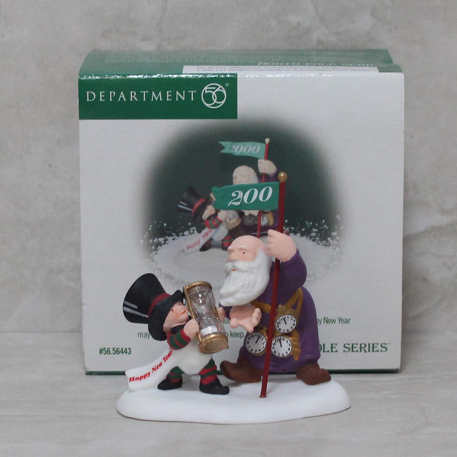 Dept 56 Accessories Happy New Year! North Pole Dated - Porcelain 2.50 IN