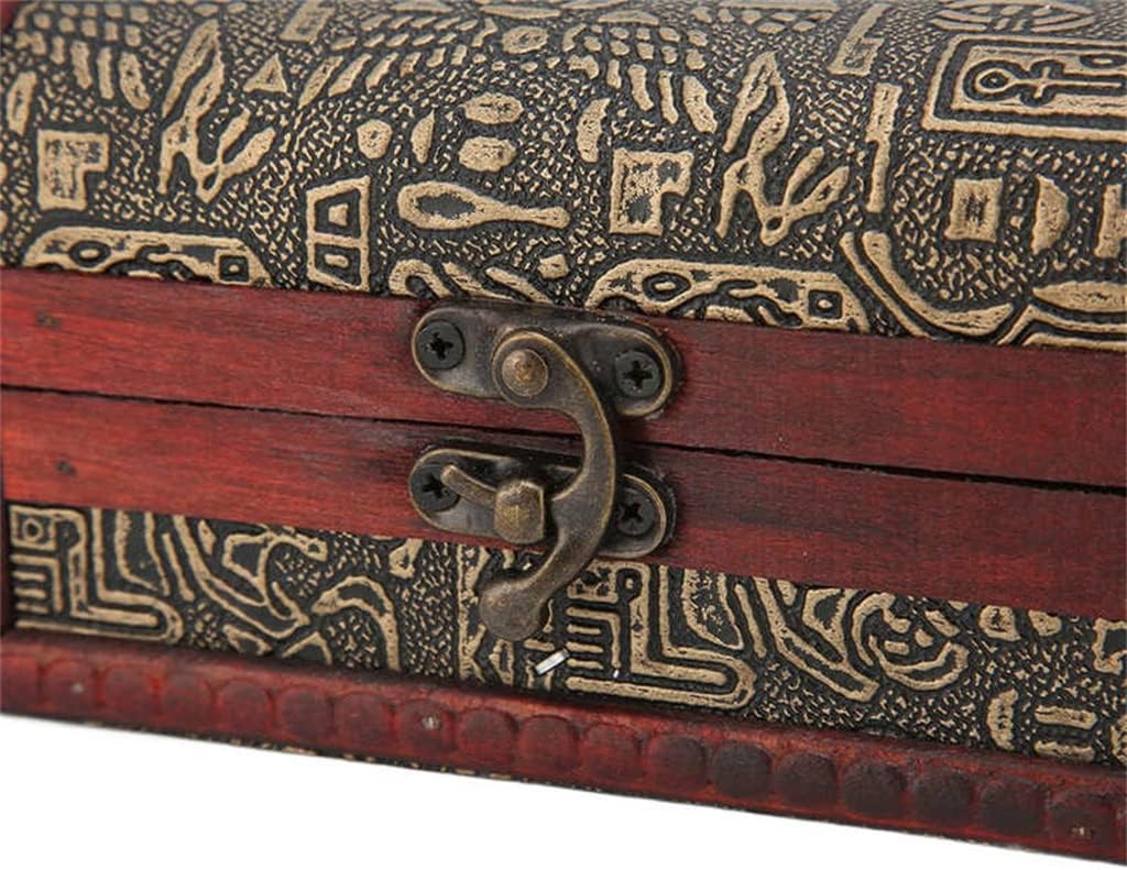 Treasure Box Retro Style Wooden Treasure Chest for Office for Travel for Home Storage Box