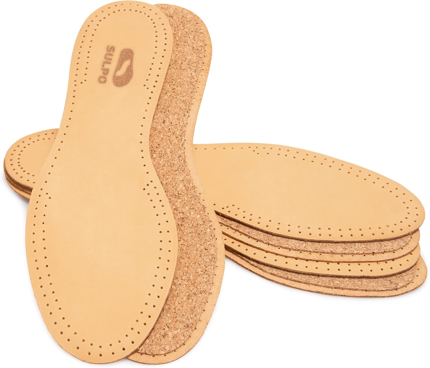 SULPO 3 Pairs of Insoles Made of Vegetable Tanned Leather Insoles