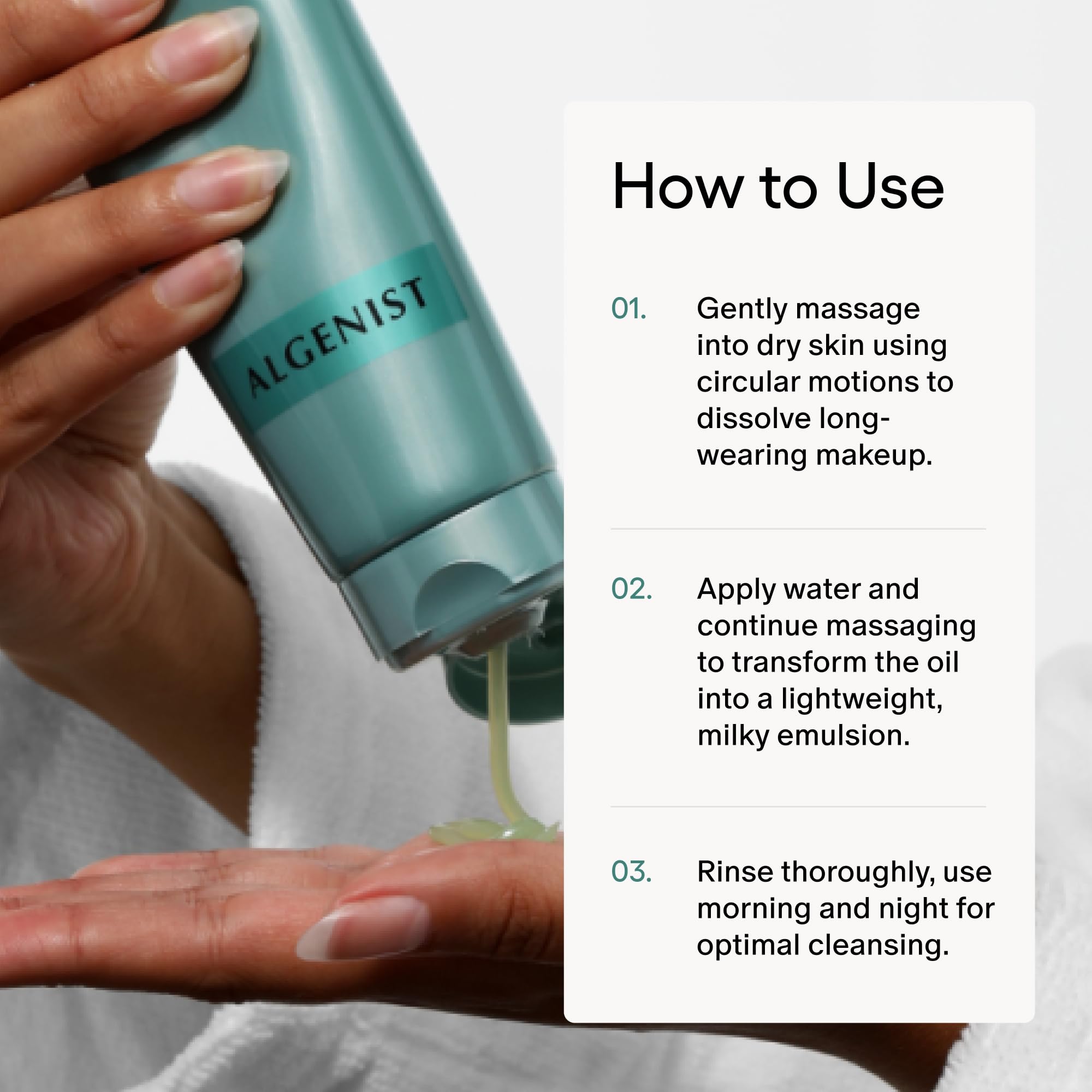 Algenist Genius Ultimate Anti Aging Melting Cleanser – Milchige Gesichtspflege zur Make-Up-Entfernung mit Avocado- und Mikroalgenöl – Nicht Komedogene & Hypoallergene Gesichtsreinigung (150 ml)