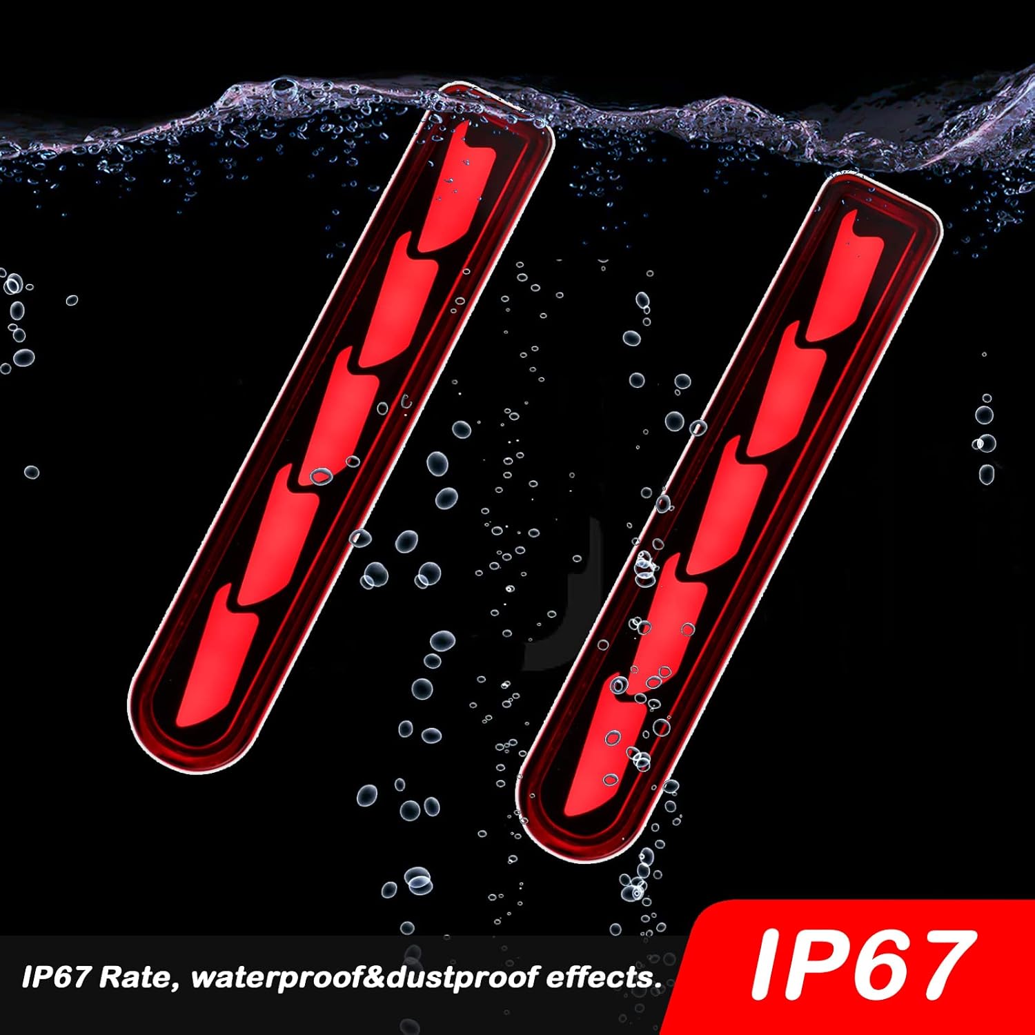 Red Rear Bumper Fog Brake Tail Light Sequential Flash Turn Signal Lamps Compatible with Toyota FJ Cruiser 2007-2021 Accessories