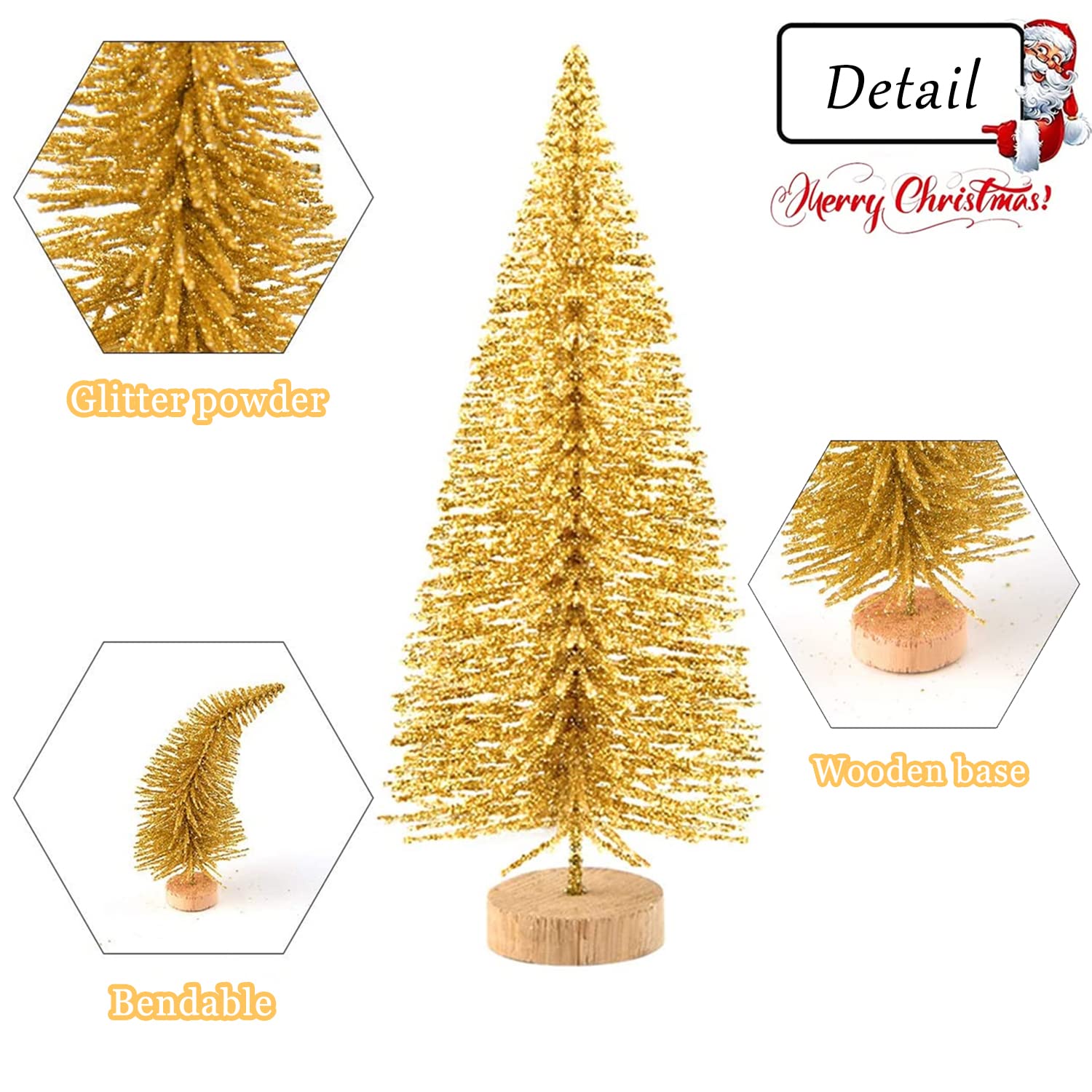 3 stks 10-20 cm Mini Kerstboom Sfeer Creëren Props Mini Desktop