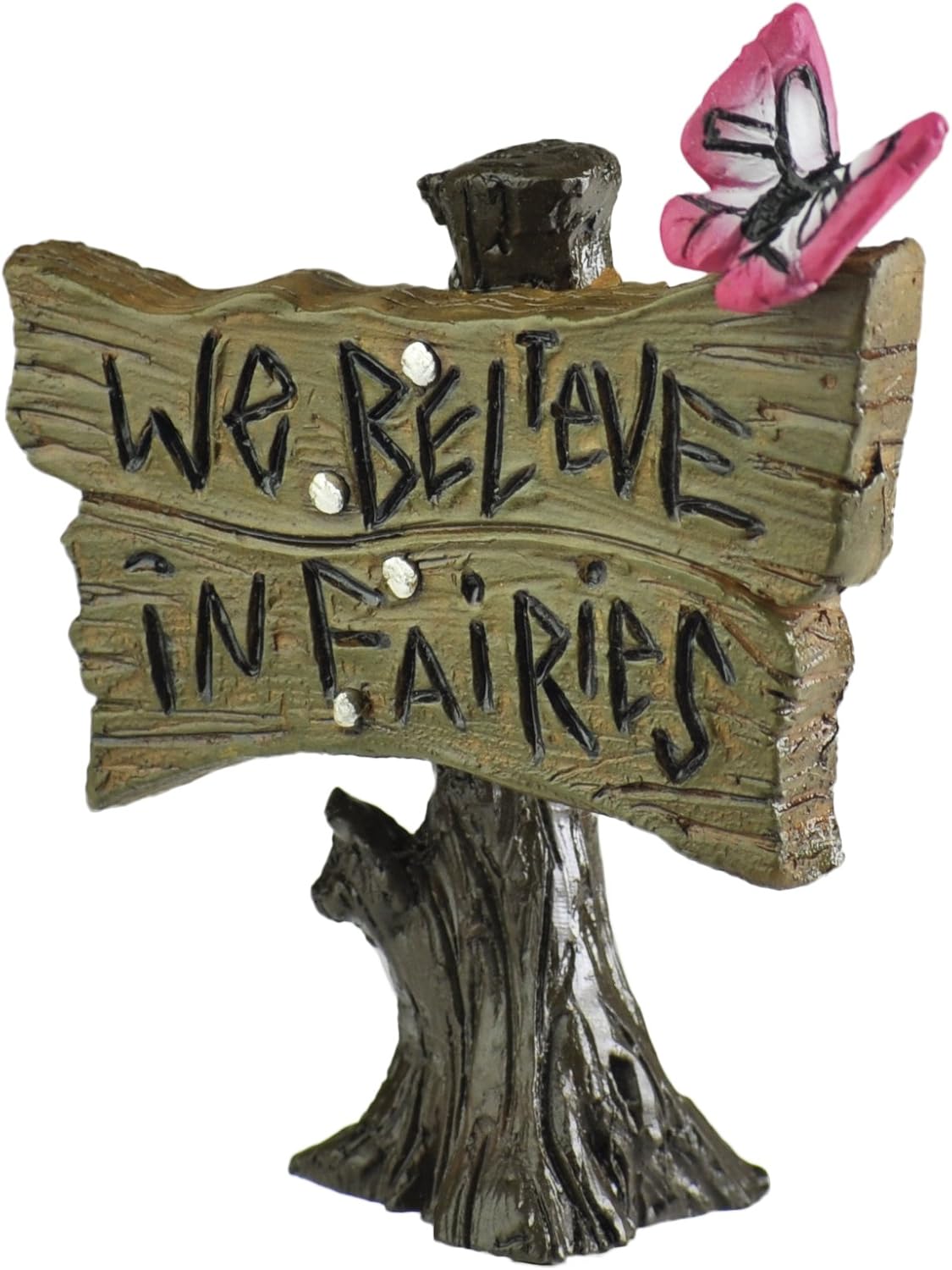 Home & Garden Miniature Butterfly Sign We Believe in Fairies