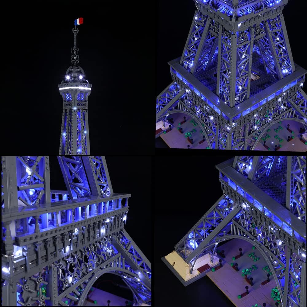 T-Club RC with Sound LED Light Kit Compatible with Lego 10307, Lighting Set for (Eiffel-Tower 10307)(Only Led Light, Building Block Model not Included) (RC with Sound)