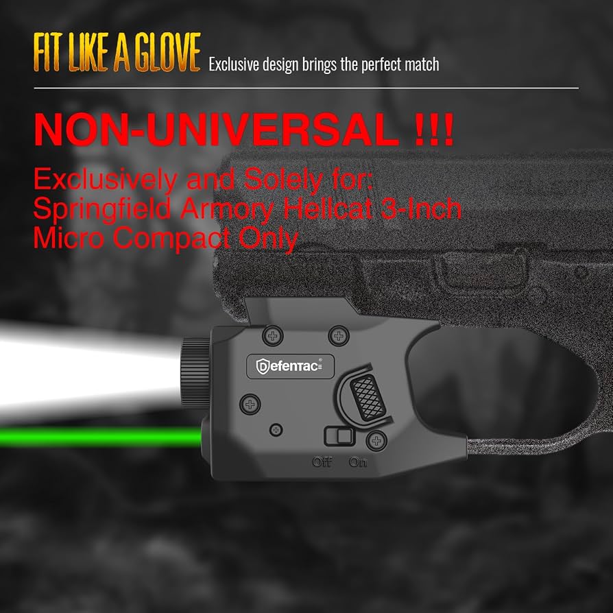 Amazon.com: DEFENTAC 600 Lumens Pistol Light Laser Combo with