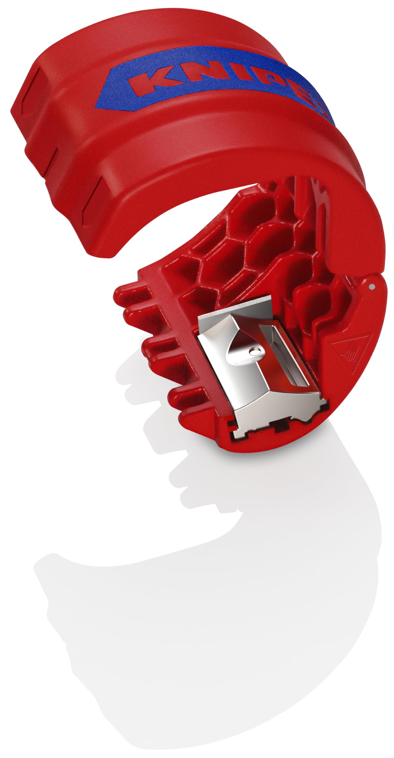 KNIPEX BiX Schneider für Kunststoffrohre und Dichthülsen, 20-50 mm, trennt spanlos, incl. 2 Ersatzklingen, Rohrschneider, 90 22 10 BK