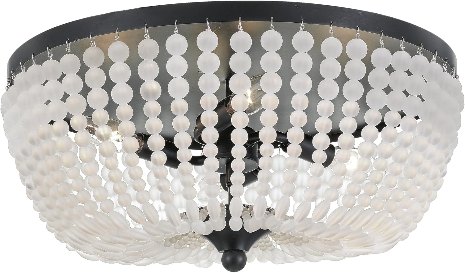 Crystorama Rylee 4 Light Matte Black Flush Mount
