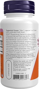 NOW Supplements, Phosphatidyl Serine 100 mg, 60 Veg Caps