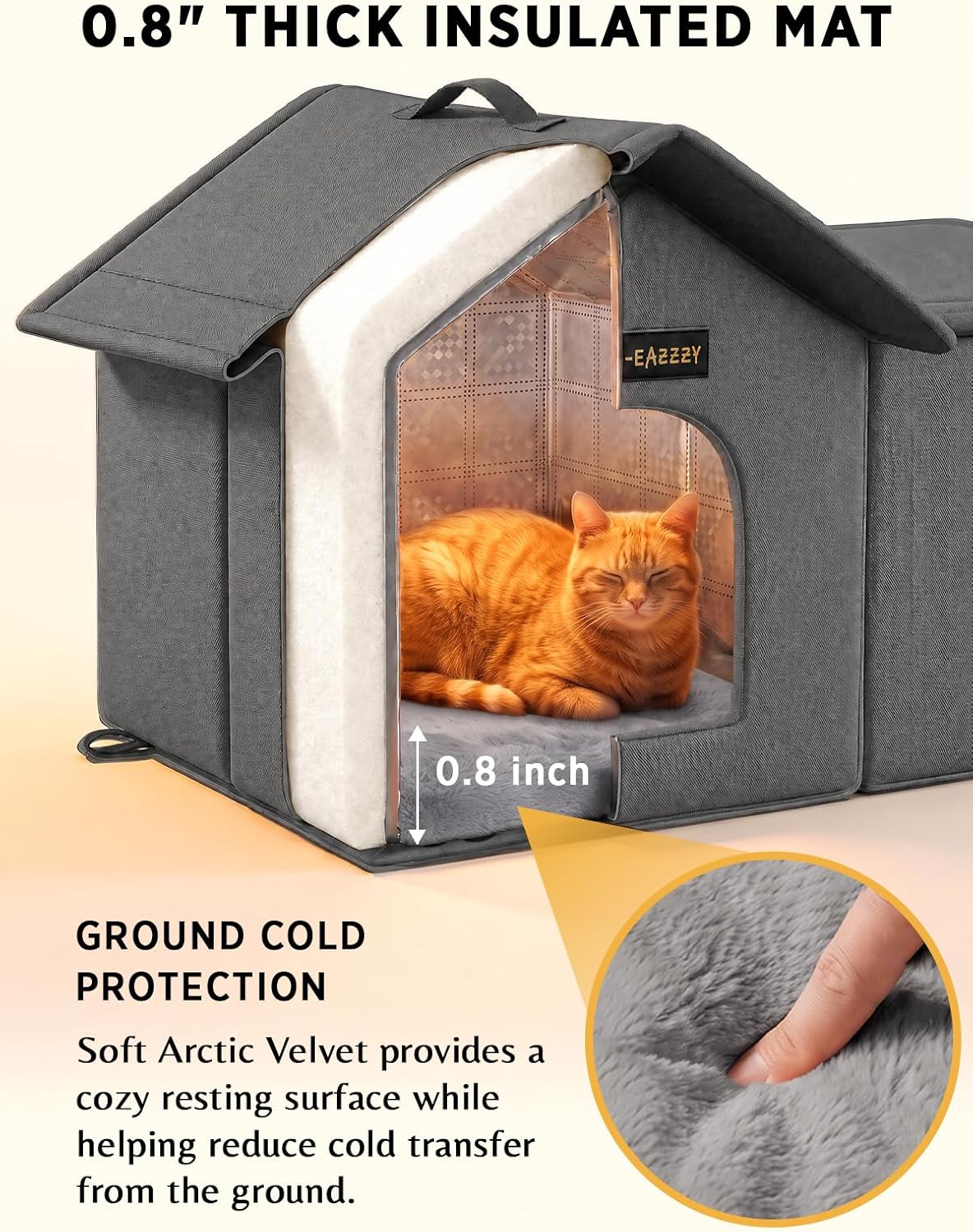  Outdoor Cat House for Feral Cats,Weatherproof & Insulated thumbnail