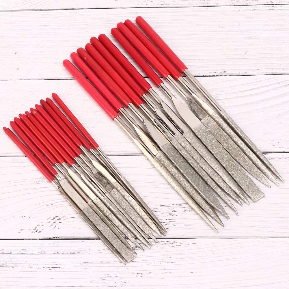 20pcs Metal Needle Files Set, Jewelry Files Hand File Set for Polishing and Wood Carving, Precision Shaping Deburring Finishing Tools with Ergonomic Design for Jewelry