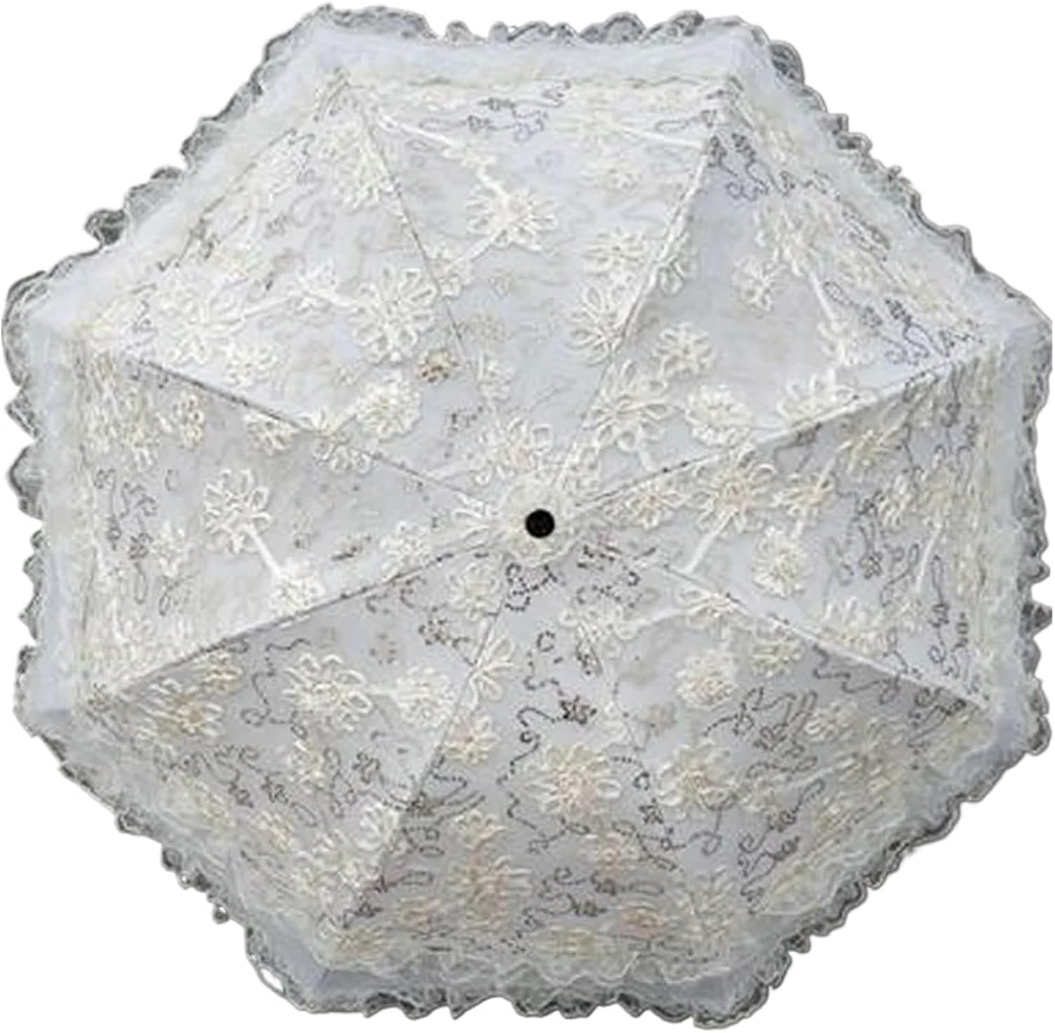 Vintage Luxury Double Layer Lace Flower Sun Parasol Woman Travel Strong Windproof Rainproof UV Rain Umbrella