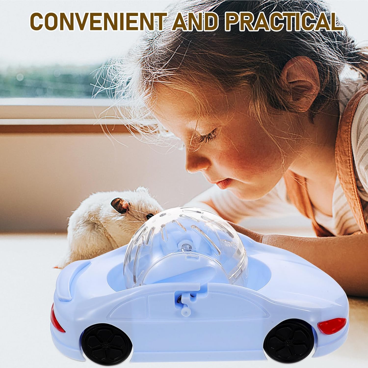 WOONEKY Silent Hamster Wheel 29.5x16.5cm Blue Small Animal Exercise Wheel Pet Fitness for Hamsters Gerbils and Dwarf Rodents