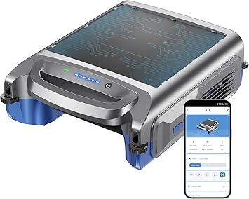 2026 New V1T Solar Pool Skimmer, Robotic Pool Surface Skimmer Cleaner with App Control, 7L Large Basket 24/7 Cleaning Smart Obstacle Avoidance Dual Charging Options Ideal for Above Ground Pool