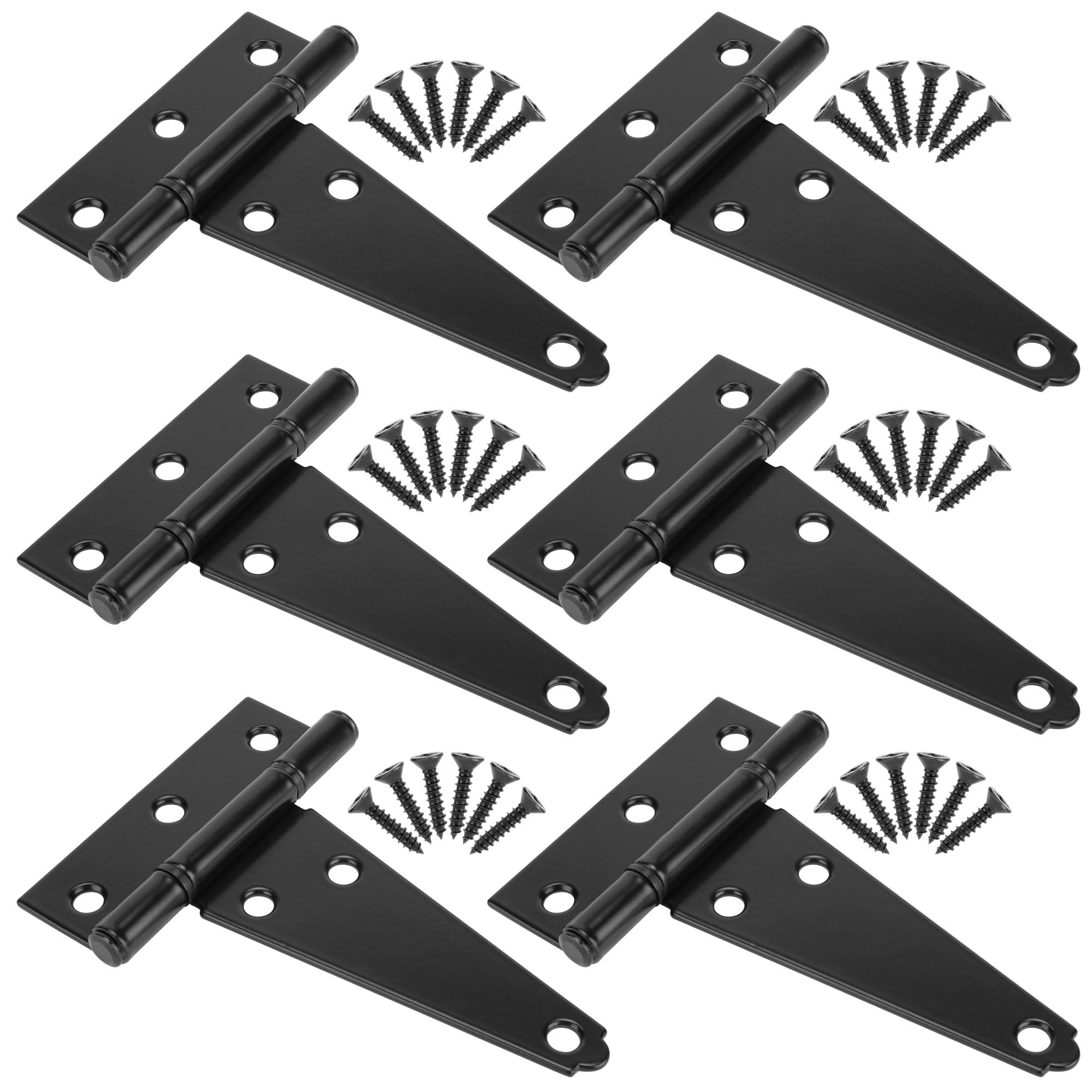 Charnières de porte en T robustes de 10,2 cm pour clôtures en bois lot de 6