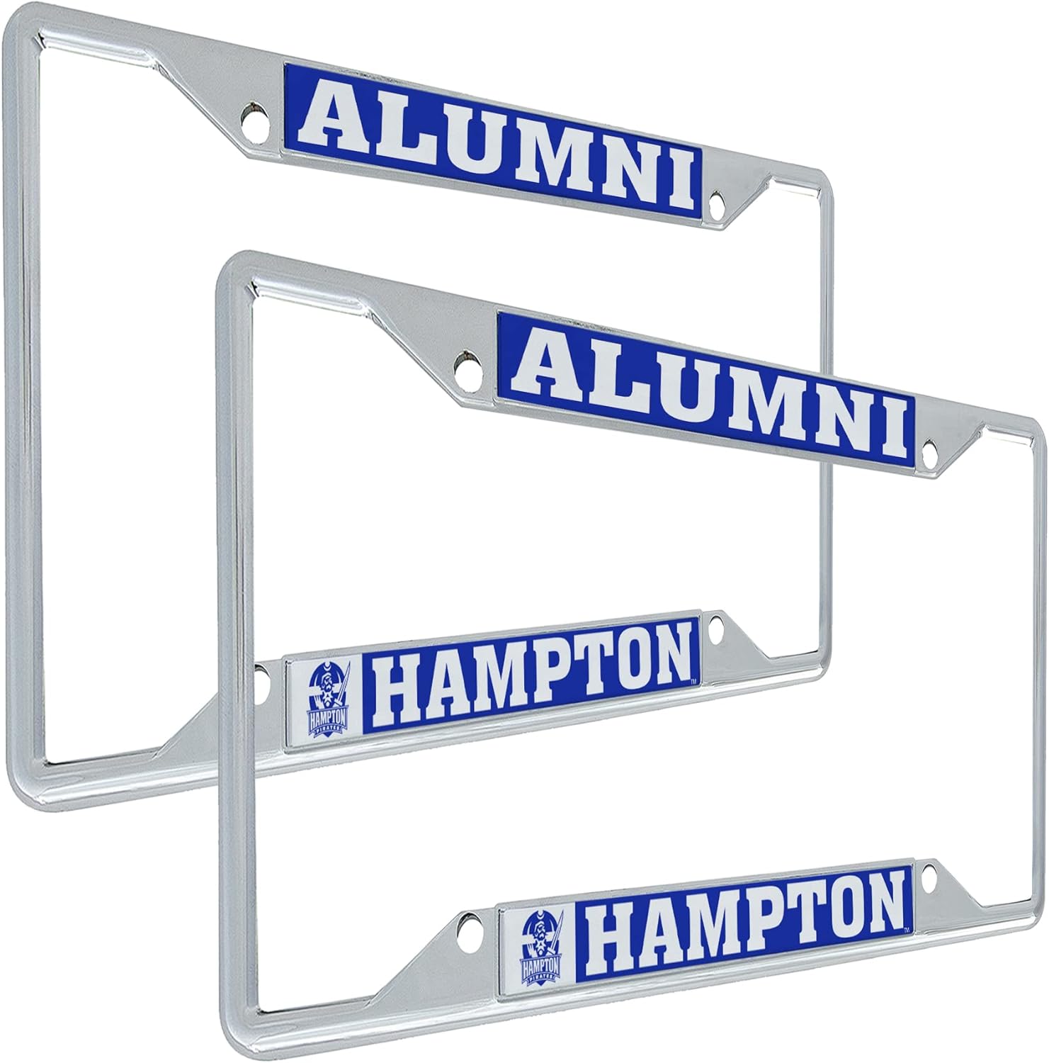 Desert Cactus Hampton University License Plate Frame Car Tag Holder for Front or Back of Car Officially Licensed Metal (Alumni 2-Pack)
