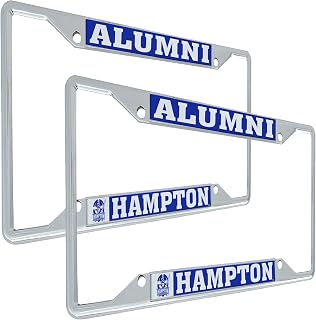Desert Cactus Hampton University License Plate Frame Car Tag Holder for Front or Back of Car Officially Licensed Metal (Alumni 2-Pack)